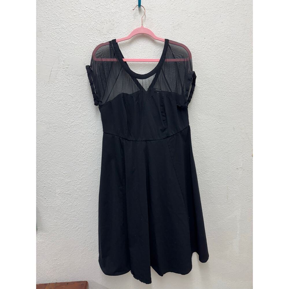 Torrid Black Mesh Fit and Flare Dress Plus 18
